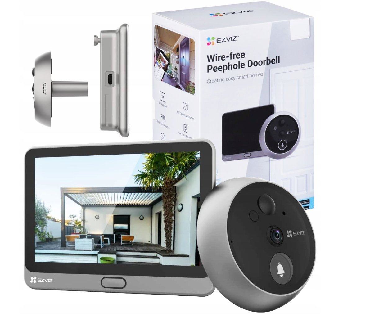 EZVIZ CP4 Digital dörrkikare med kamera med skärm och kamera